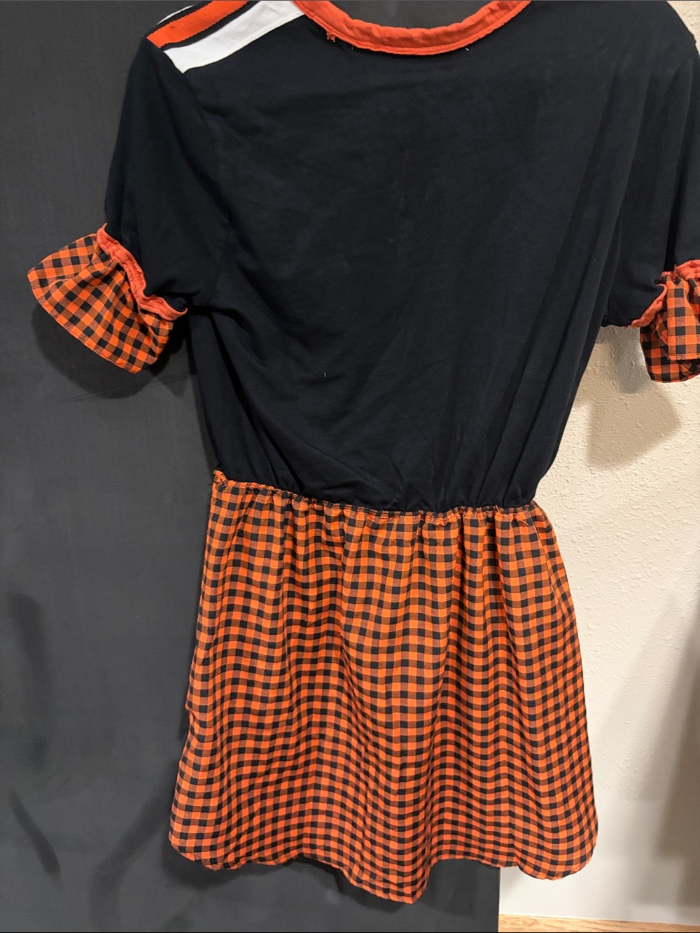 Harley-Davidson Black & Orange Checkered Graphic Dress Top - Picture 2 of 2